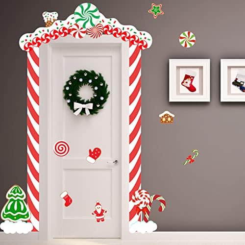 Adesivos de namorado pacote pacote de chapola de Natal adesivos de moldura festiva por porta de festa adesivos de decoração