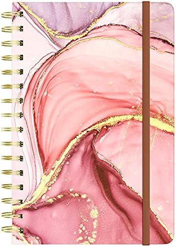 Caderno do diário Spiral Journal Huamxe, revista de capa dura de mármore para mulheres, médio de 6 x 8,4 pol.