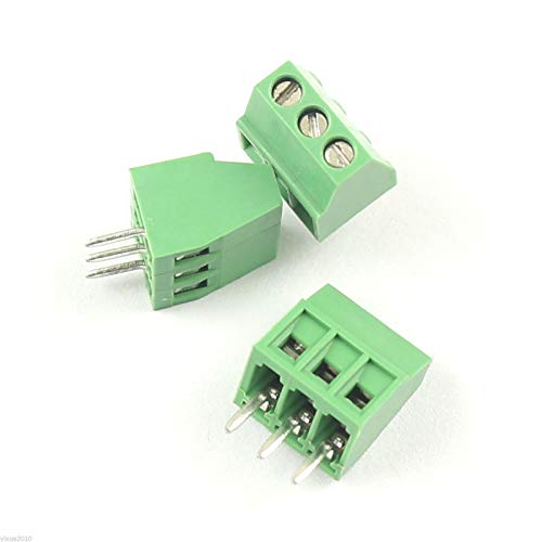 DBPARTS 20pcs 3 pinos de parafuso de parafuso conector de bloco de bloco 2,54mm 0,1 PAINEL PAIL PCB MONTAGEM DIY