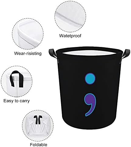 Prevenção de suicídio semicolon cesto de lavanderia com alças de cesta de armazenamento para organizador de brinquedos cestar banheiro do berçário