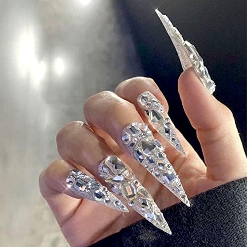 Multi Shapes Strass para Nails 3D Ponto Bottom Rhinestones Gems Nail Gems Diamante Cristais de Nail Gemtones Charmos