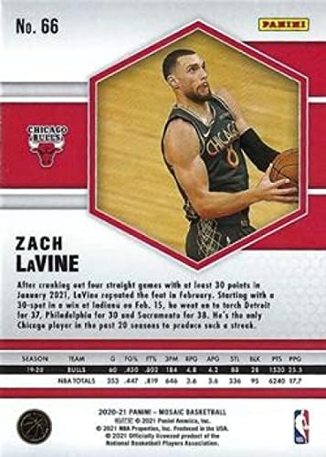 2020-21 Panini Mosaic 66 Zach Lavine Chicago Bulls NBA Basketball Trading Card