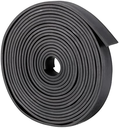 Uxcell neoprene rolos de folha de borracha 1/8 T x 0,59 W x 78,74 L, tiras de borracha sólida para junta diy, selando preenchimento, redução de tapete de vibração