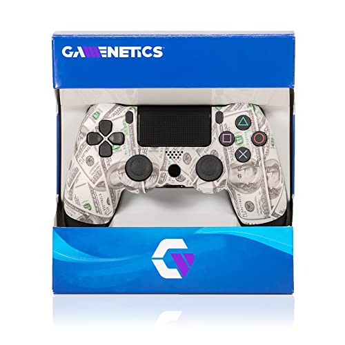 GameNetics Custom Money White White Official Wireless Bluetooth Controlador para PS4 Console - PC - Soft Touch - UNODDED - VÍDEO