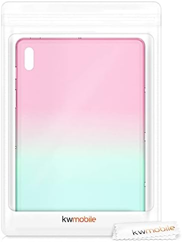 Caixa de silicone Kwmobile TPU Compatível com Samsung Galaxy Tab S7 Fe - Case Soft Flexible Protective Tampa - Bicolor Rosa escuro/azul/transparente