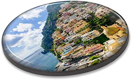 Amalfi Itália ímã forte e flexível Amalfi Itália ímã de geladeira 1,1 polegada Dome epóxi