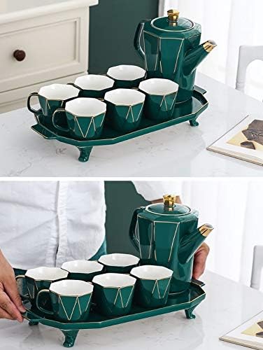Pdgjg Nórdico Cerâmica Cerâmica Conjunto de Chaleira Fria Conjunto de chá da tarde para chá de chá de chá de chá para casas