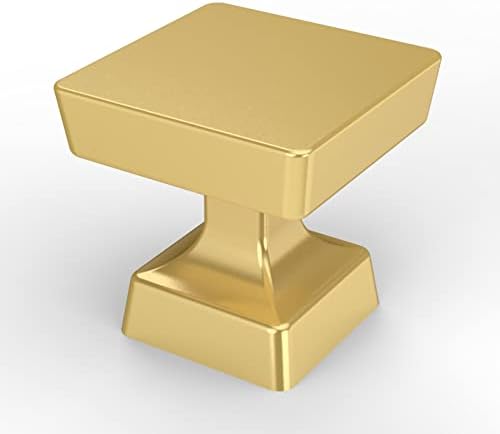 Knoklock 2 pacote armário de cozinha botão fosco champanhe ouro quadrado maçaneta maçaneta de gaveta