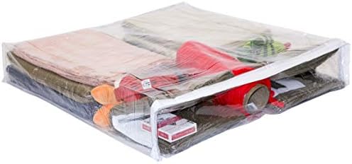 Sacos de armazenamento com zíper em vinil transparentes 23 x 23 x 4 polegadas 5-pacote