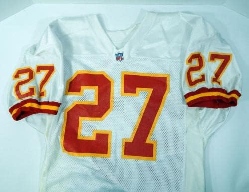 Kansas City Chiefs Ron Janes 27 Game usou White Jersey 42 DP31359 - Jerseys de Jerseys usados ​​na NFL não assinada