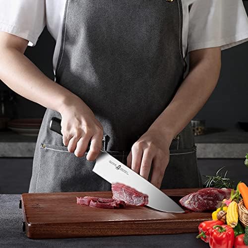 Conjunto de faca de faca de faca de chef tuo - Faca de 8 polegadas Chef de 5 polegadas Faca de cozinha de cozinha forjada aço inoxidável alemão de alto carbono, tang full pakkawood caixa de presente embalada, série fiery phoenix - preto