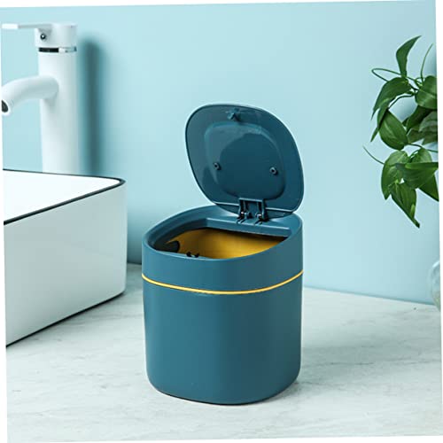 Homoyoyo 1pc Bancada de lixo Bath Bin Bin Recipiente para Casket Bucket Botão Criativo Button Dispensador Plástico Vanidade
