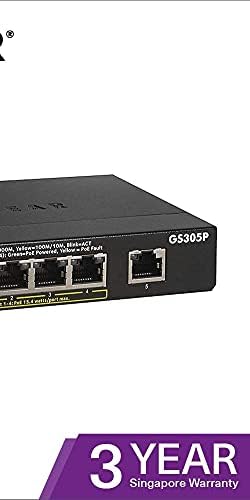 NetGear 8 portas Gigabit Ethernet Poe Switch, Hub, Internet Splitter - com 8 x PoE+ @ 60W Atualizável, desktop/rackmount e