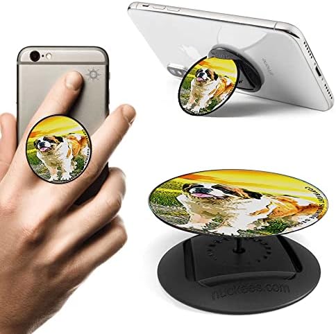 Saint Bernard Puppy Phone Grip Cellphone Stand se encaixa no iPhone Samsung Galaxy e mais
