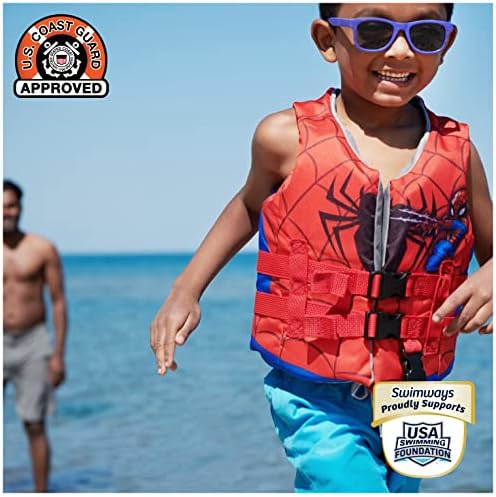 Jaqueta salva-vidas do Swimways Marvel Swim Trainer, Colete da Guarda Costeira dos EUA Colete Life Crianças Swim, Piscina Fóates e Jackets