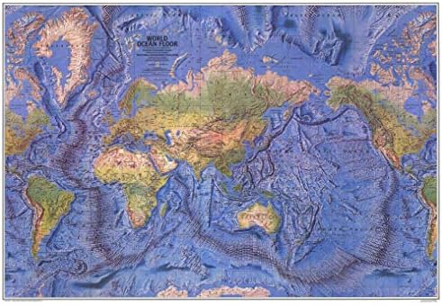 Nacional do Mundial Geográfico Oceano - 42,5 x 29,5 polegadas - laminado