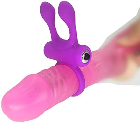 Anel de pau vibratório Yeemeel estimula o pênis silicone vibrando o anel de pênis de coelho anel de toque de toque de toque de