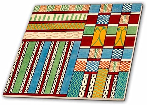 3drose antigo padrão decorativo africano colorido decoração geométrica colorida - telhas