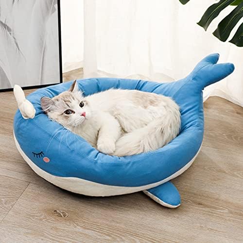 Lüzhong Camas de gato fofas para gatos internos - Caverna de cama de gato premium com travesseiro lavável removível, algodão