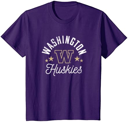 T-shirt do logotipo da Universidade de Washington Huskies