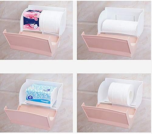 Caixa de lenço do banheiro YuAnflq papel higiênico de papel higiênico de armazenamento à prova d'água da casa de papel higiênico de papel higiênico Caixa de papel de papel de papel grande adsorção de armazenamento de espaço grande rápido e fácil de colar sem rastreamento
