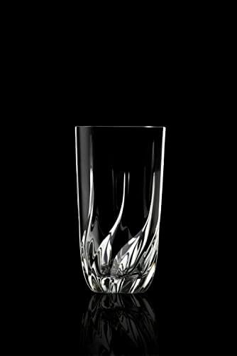 Highball - Conjunto de copos de vidro de 6 copos Hiball Crystal Beautiful Design Drinking Tumbllers Para água, cerveja