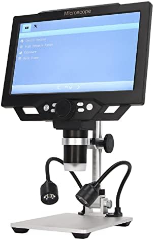 Microscópio digital integrado de 9 polegadas 12mp 10x1600x ampliação de imagem de alta definição de alta tela HD Electron Photo Microscópio com LED LUZ 100240V