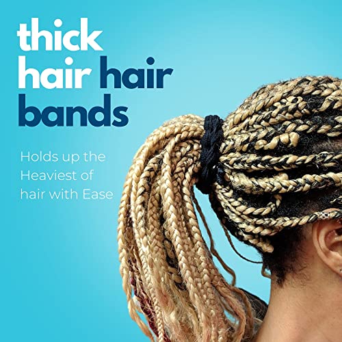 Bunzee Bands - Cabelos pretos para cabelos naturais - acessórios de cabelo encaracolados para mulheres - laços de cabelo ajustáveis