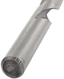 Aexit HSS Straight Tool Holder Brill Hole de 7,8 mm Cabeça de torção 115 mm de comprimento Bit Silver Tom 5pcs Modelo: