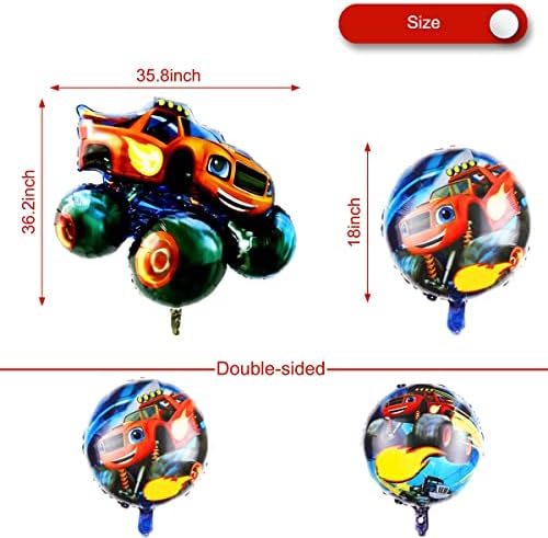 Olun 5pc Blaze e o Monster Machine Party Aluminium Film Balloon, o tema do caminhão decoram suprimentos.