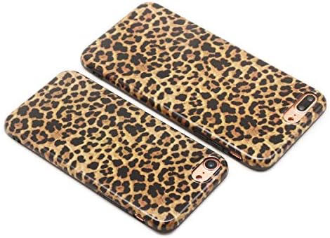 Mundulea compatível com iPhone 7 Plus/iPhone 8 Plus Caso Leopard Classic Cheetah Mulheres Garota fofa TPU Smooth TPU Compatível