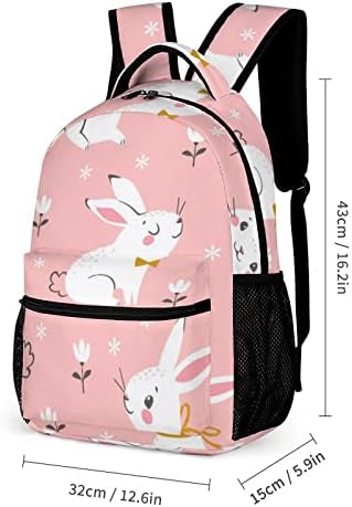 Backpack Bags Coelhos de animais e coelhos de coelhos casuais escolares para estudantes