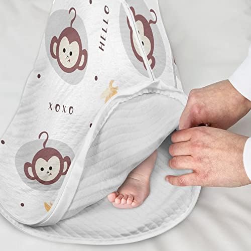 vvfelixl macaco fofo rosto de bebê com cobertor vestível, saco de dormir de transição para bebês, saco de sono para bebês recém-nascidos,