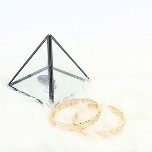 Caixa de jóias de vidro animado para mulheres vintage vidro tampa de jóias anel de jóias exibir suporte de vidro portador de jóias