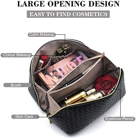 Kroshine de grande capacidade Viajar bolsa de cosméticos para mulheres Travel Saco de maquiagem Organizador de couro PU Couro à prova