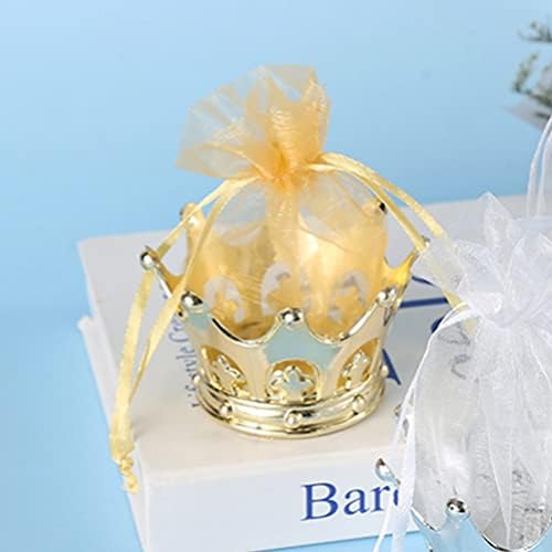 Zerodeko Princess Party Decorações 15pcs Ouro enchirável com bolsa Caixas de armazenamento de doces decorativos dourados para