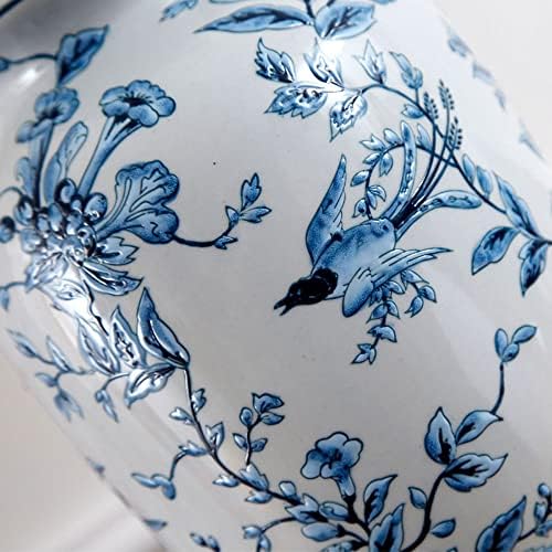 Yxbhlcy chinês retro azul e branco porcelana luminárias de mesa americanas quarto quarto de mesa de cabeceira de cabeceira de cabeceira