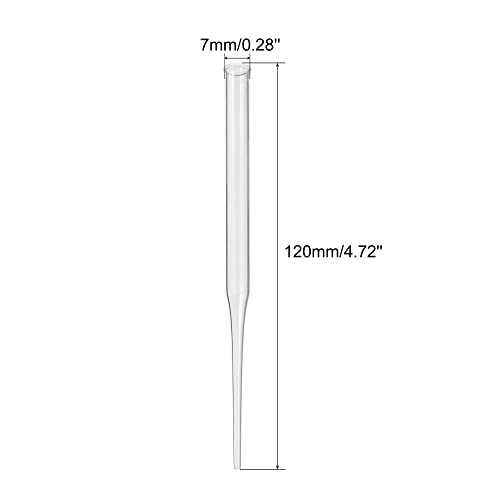 Patikil Grootper Pipets, 20pcs 3,54 Comprimento de vidro reutilizável de comprimento para líquido para transferência para o laboratório de ciências, química, limpo