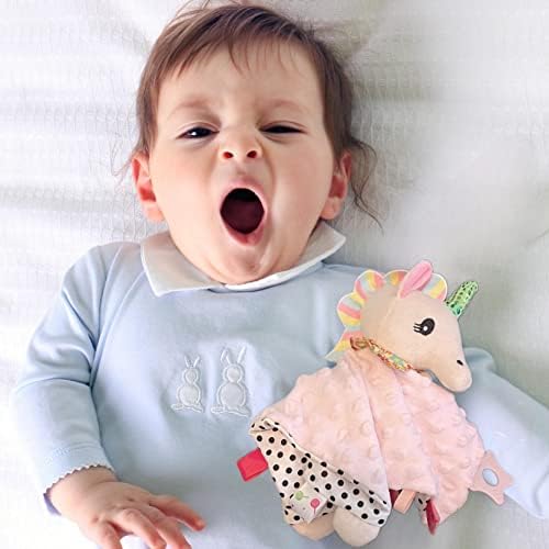 Jibby Baby Experience Ultimate Comfort and Style Pink Unicorn Lovey Baby Clanta - A solução perfeita para calmante e acalmar sua preciosa menina!