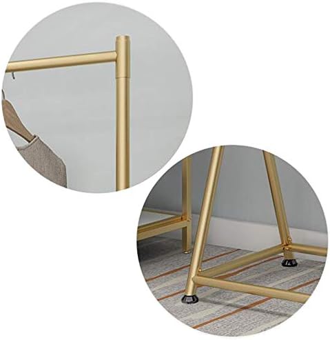 Iron Simple Cast Stand, exibição de roupas de moda pendurada, prateleiras Rack de Racking / Golden / 120 × 150 × 40cm