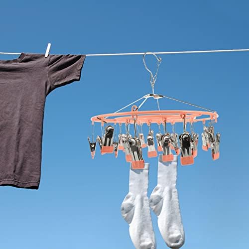 Zerodeko prenda de roupas para roupas de lavanderia de roupas de roupas de rack com 24 clipes secando roupas de roupa de baixo