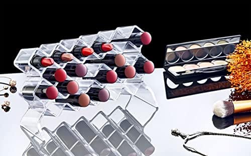 Caixa de batom de boxe Caso de plástico Organizador de acrílico transparente para brilho labial, armazenamento cosmético | Suporte