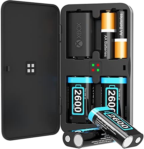 Bateria de controlador recarregável Pojifi para Xbox One/Xbox Series X | S, 4 x 2600mAh baterias com estação de carregador