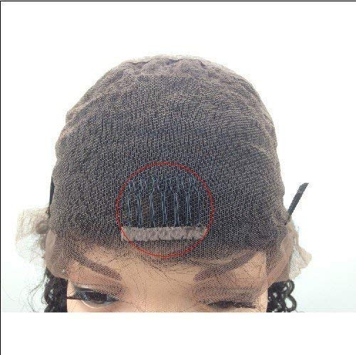 Peça de aço inoxidável Combs conveniente para fazer clipes de peruca de cor preta para a tampa da peruca de renda 10pcs
