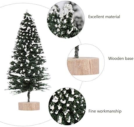 Partykindom 12pcs Mini árvores de Natal Tabela de decoração de árvores de geada de neve falsa com decorações de Natal