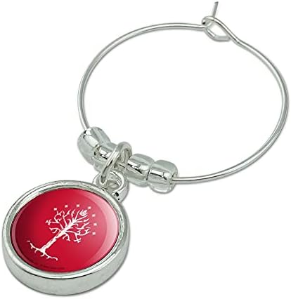 O Senhor dos Anéis da Árvore de Gondor Wine Glass Charm Drink Marker