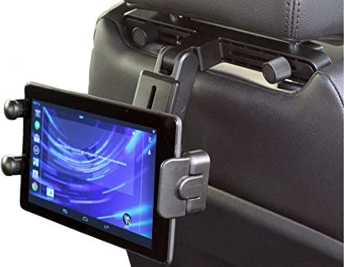 A apoio de cabeça portátil da Navitech no carro compatível com o comprimido Panasonic Toughbook S1 7