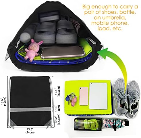BEEGREEN 20 | 30 | 50 peças Backpacks Backpacks Sacos para Gym Sport Trip, sacos de cordas reflexivas de bricolage