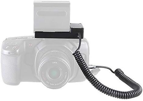 Cabo adaptador de energia Hersmay para placa de bateria NP-F970 Câmera de cinema Blackmagic Pocket 4K BMPCC 4K Camera