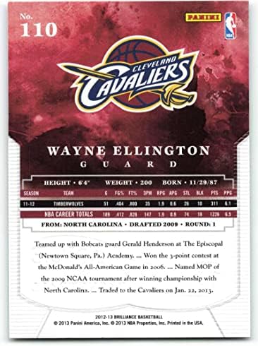 2012-13 Panini Brilliance #110 Wayne Ellington NM-MT Cavaliers